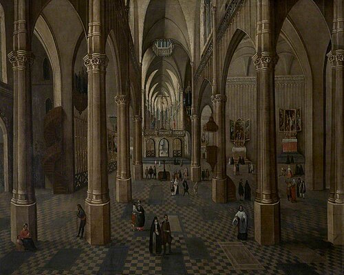 Interior of Antwerp Cathedral, 1649, 