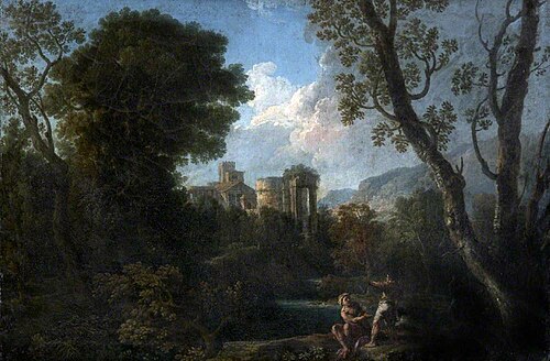 Classical Landscape with Ruins and Figures, 1728, 