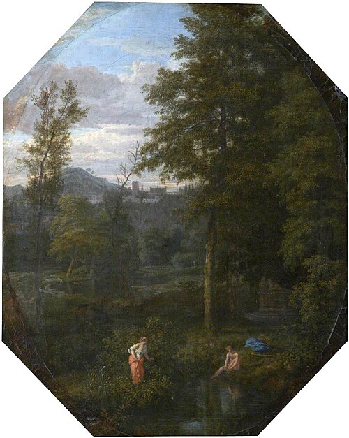 Landscape with, possibly, Echo and Narcissus, 1715, 