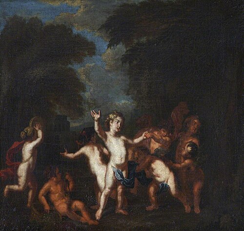 Putti celebrating with Music (after Van Dyck), 1700, 