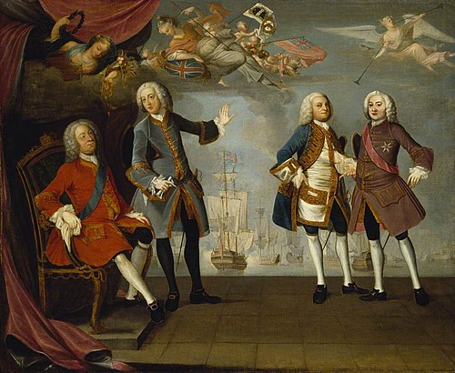 An Allegorical Portrait Group commemorating the Victory at Quiberon Bay in 1759, 1759, 