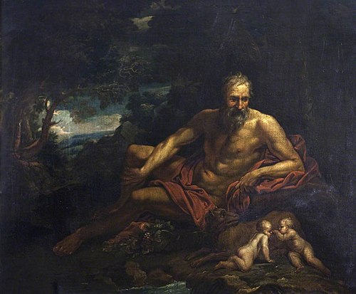 Romulus and Remus with the Tiber River God, 1649, 