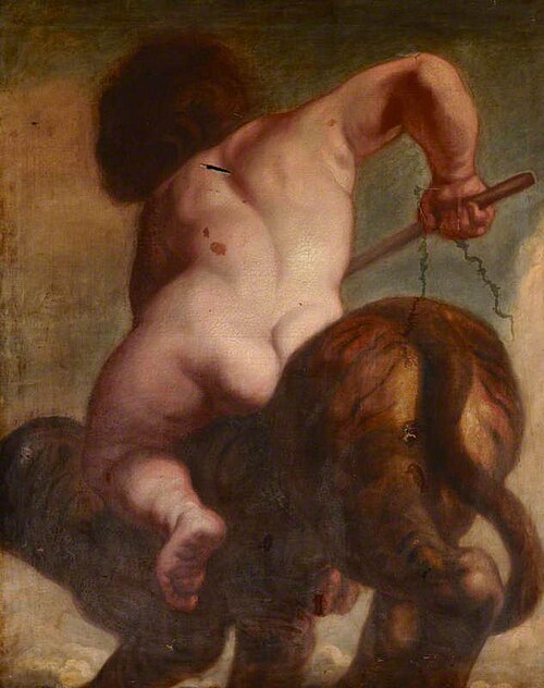 Naked Boy on a Tiger, 1600, 