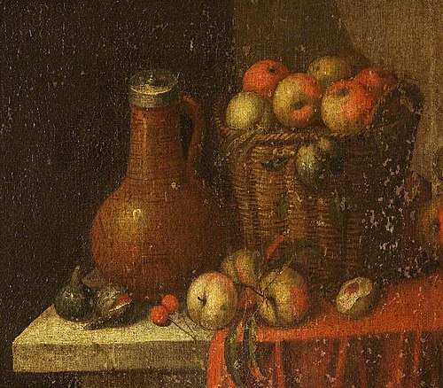 Still Life of Earthenware Jug and Basket of Apples, 1622, 