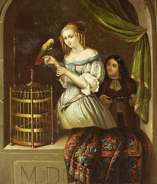 A Girl with a Parrot, 1849, 