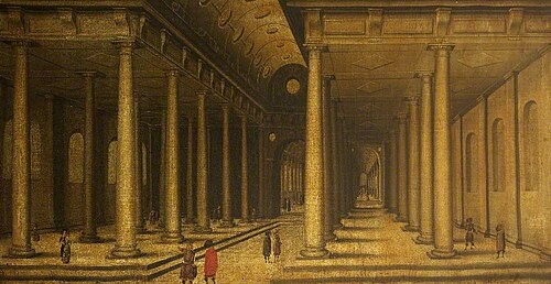 Figures in an Architectural Capriccio, 1649, 