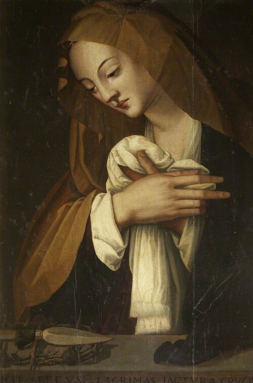 The Madonna weeping over the Instruments of the Passion, 1584, 