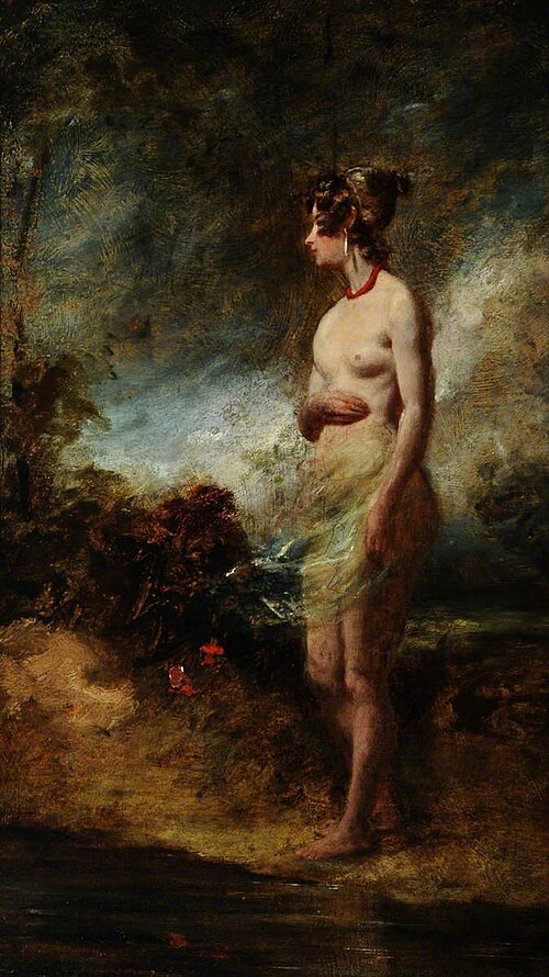 A Nude Woman, standing in a Landscape, 1828, 