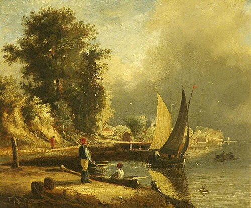 Figures by a River, 1849, 