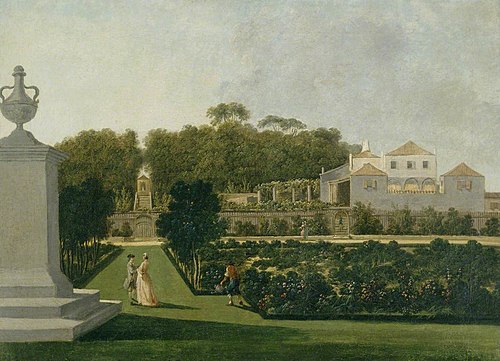 A Garden Scene at an Anglo-Portuguese Quinta (Bemfica), Lisbon, 1784, 