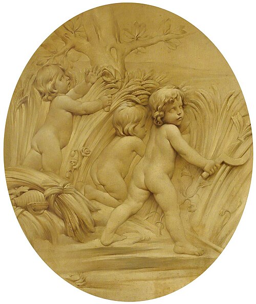The Four Seasons: Summer: Putti Reaping (after Edmé Bouchardon), 1879, 