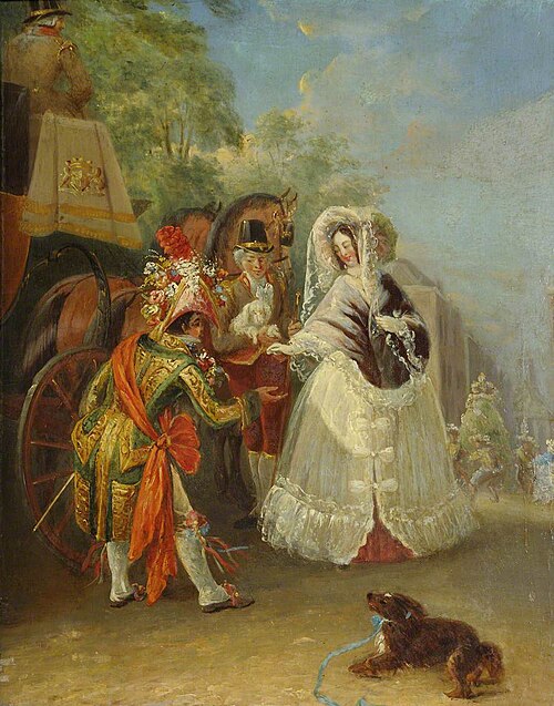 Fashionable Company, with a Coach and a Maypole, 1849, 
