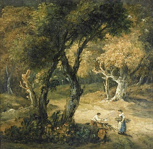 Two Peasants gathering Faggots in a Wood, 1814, 
