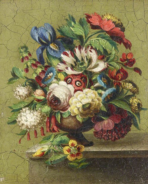 A Vase of Flowers on a Table, 1849, 