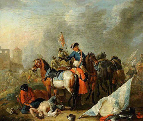 Cavaliers before a Walled Town, 1731, 