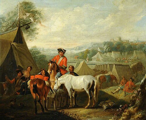 Cavaliers before a Walled Town, 1731, 