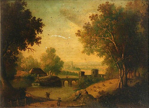 Landscape with Stone Bridge, 1850, 
