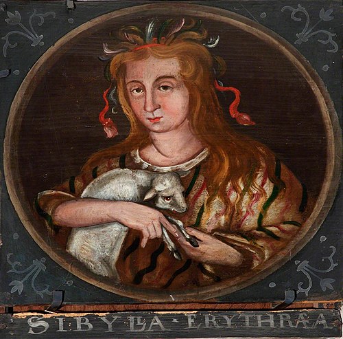 The Erythraean Sibyl holding a Lamb, 1612, 