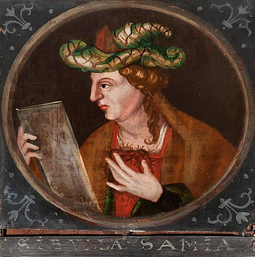 The Samian Sibyl holding a Crown of Thorns, 1612, 