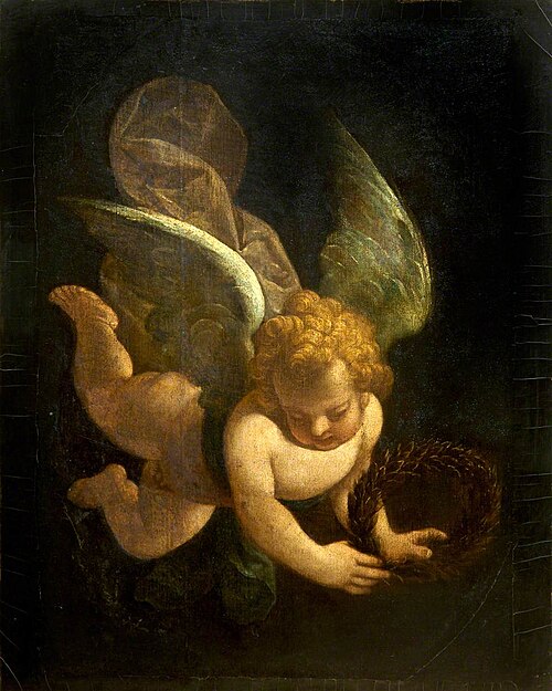 A Cupid carrying a Laurel Wreath, 1600, 