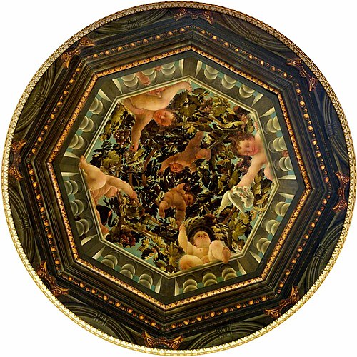 Illusionistic Trelliswork Cupola with Disporting Putti, 1532, 