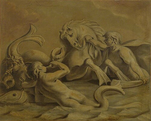 Tritons blowing Conch Shells, 1750, 