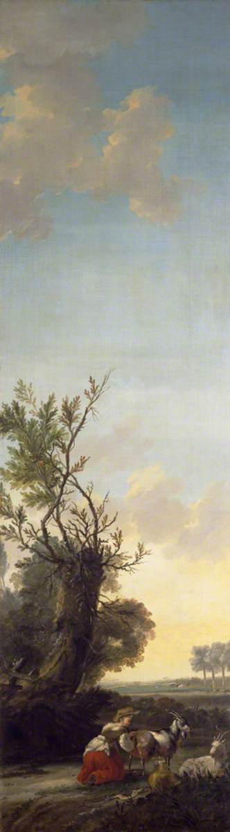 Landscape with a Girl milking Goats, 1775, 
