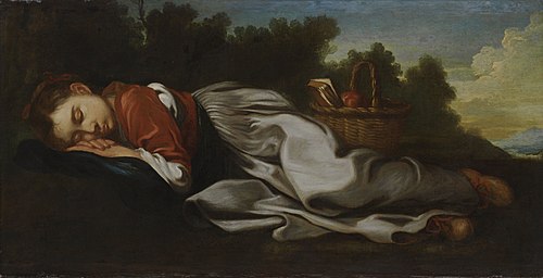 Sleeping Girl in a Landscape, 1650, 