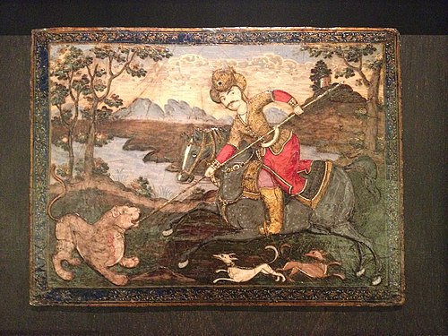 Courtier Hunting a Lion, 1800, 