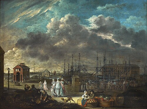 Vue d’un petit bassin et de la Maison Hanséatique, 1814, 