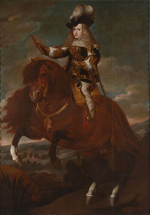 Charles II on a horse, 1700, 