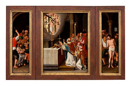 Triptych with the Mass of Saint Gregory, 1577, 