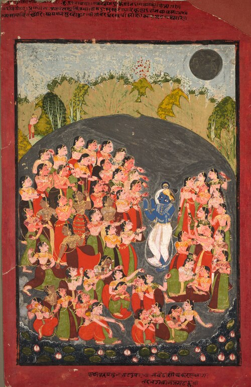 Krishna and the Gopis Gather for Rasamandala, 1725, 