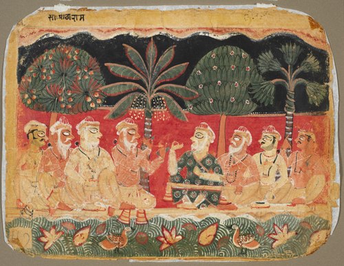 Nanda and the Elders, page from a Bhagavata Purana, 1525, 