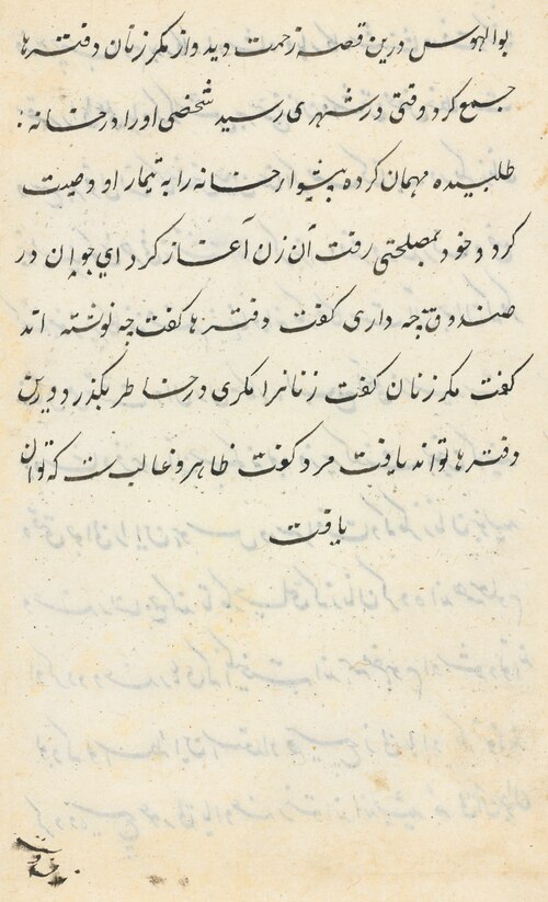 Page from Tales of a Parrot (Tuti-nama): text page, 1560, 