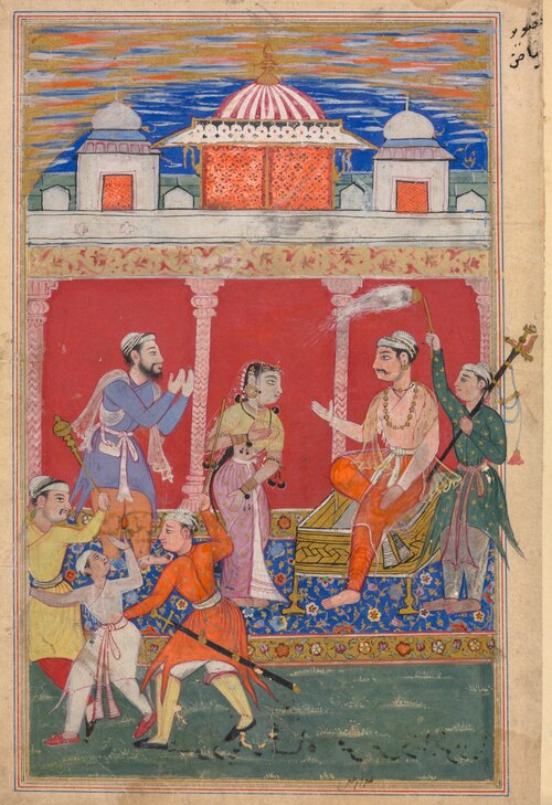 Page from Tales of a Parrot (Tuti-nama): text page, 1560, 