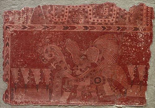 Mural Fragment with Elite Male and Maguey Cactus Leaves, , 