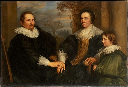 Portrait de Sebastiaan Leerse, de sa femme et de son fils, 1700, 