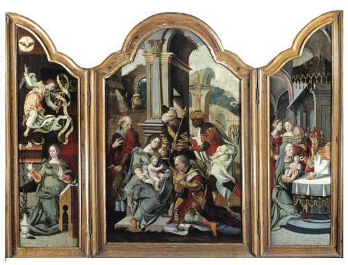 Adoration of the Kings (triptych), 1520, 