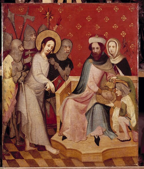 Middelrijns altaar, Christus voor Pilatus, 1409, 