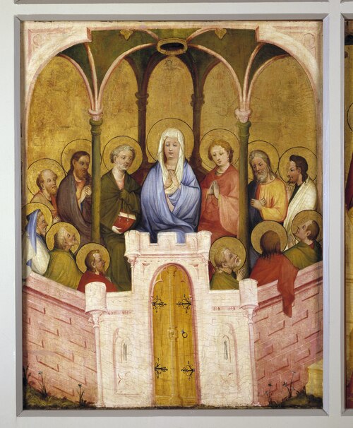 Middelrijns altaar, nederdaling van de H. Geest, 1409, 