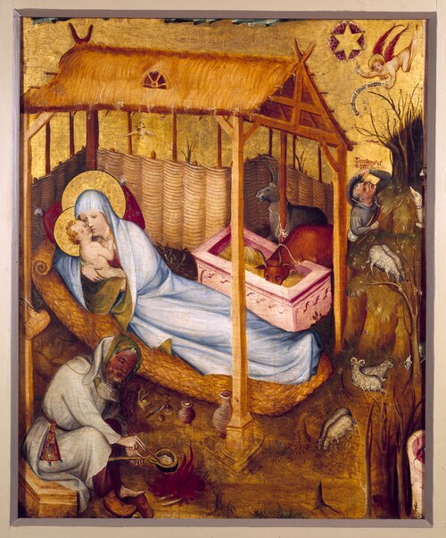 Middelrijns altaar, geboorte van Christus, 1409, 