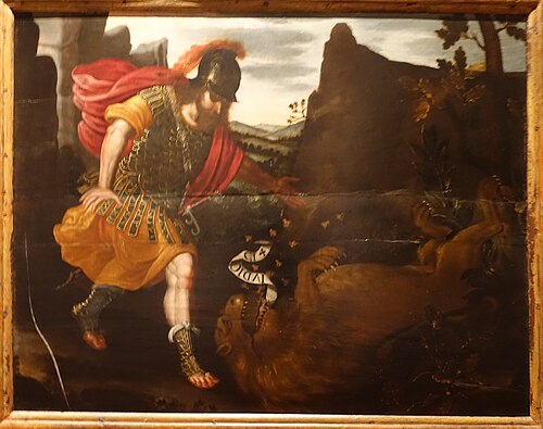 Samson smashing the lion, 1700, 