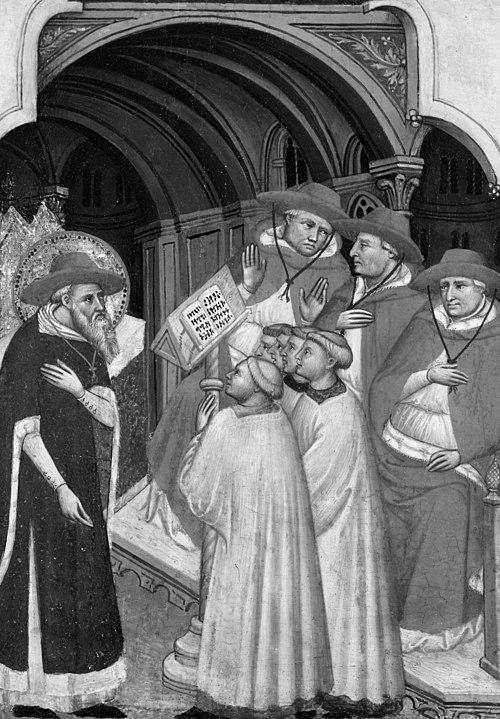 Saint Jerome with Three Cardinals and Five Choristers, 1500, 