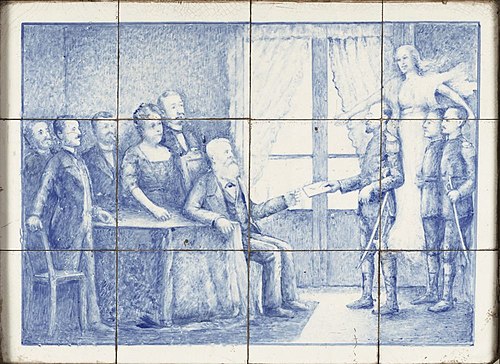 Entrega da Carta de Exílio a D. Pedro II, 1801, 