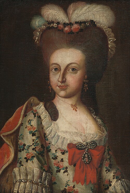 Dáma s vysokým účesom, 1775, 