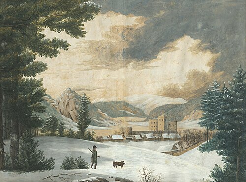 Zimná krajina s poľovníkom, 1835, 