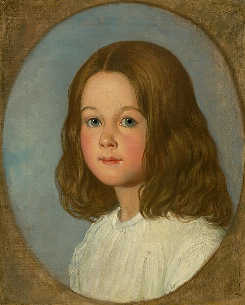 Podobizeň dievčata s dlhými vlasami, 1825, 