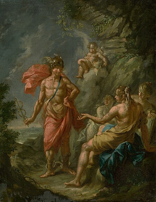 Hermes u bohýň, 1775, 
