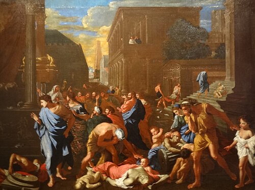 Os filisteus atacados da peste, 1620, 